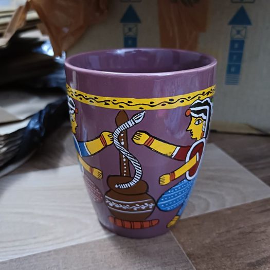 Purple Ceramic Coffee Mug – Working | Microwave Safe | Handcrafted Art